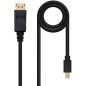 Nanocable Câble Mini DP Mâle vers DisplayPort Mâle 2m - Couleur Noire