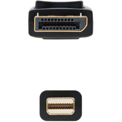 Nanocable Câble Mini DP Mâle vers DisplayPort Mâle 2m - Couleur Noire