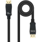 Câble Nanocable DisplayPort 1.4 Mâle vers DisplayPort 1.4 Mâle 2m - Certifié VESA - Couleur Noir