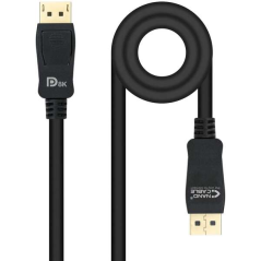 Câble Nanocable DisplayPort 1.4 Mâle vers DisplayPort 1.4 Mâle 3m - Certifié VESA - Couleur Noir