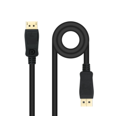 Câble Nanocable Displayport 1.4 DP/M-DP/M - Longueur 1 m - Prend en charge les résolutions vidéo jusqu'à 8K - Couleur Noir