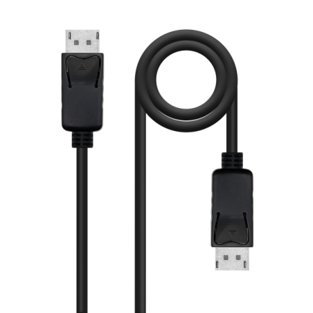 Câble Nanocable Displayport 1.2 CCS DP/M-DP/M - Longueur 0,5 m - Prend en charge les résolutions vidéo jusqu'à 4K - Couleur Noir
