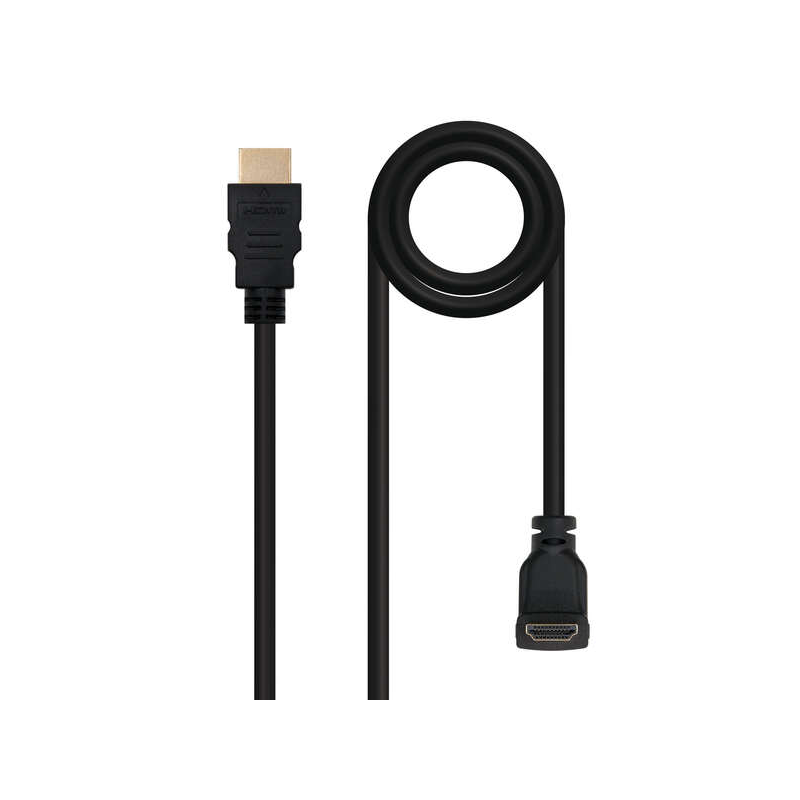 Nanocable Câble HDMI v1.4 Coudé Mâle vers HDMI v1.4 Mâle 1.80m - Haut Débit - Couleur Noir