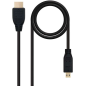 Câble Micro HDMI v1.4 Mâle vers HDMI v1.4 Mâle Nanocable 0.80m - Haut Débit - Couleur Noir