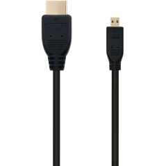 Câble Micro HDMI v1.4 Mâle vers HDMI v1.4 Mâle Nanocable 0.80m - Haut Débit - Couleur Noir