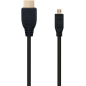 Câble Micro HDMI v1.4 Mâle vers HDMI v1.4 Mâle Nanocable 0.80m - Haut Débit - Couleur Noir