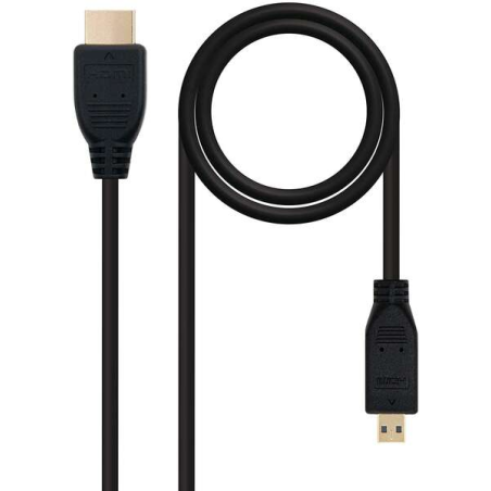 Câble Micro HDMI v1.4 Mâle vers HDMI v1.4 Mâle Nanocable 1.80m - Haut Débit - Couleur Noir