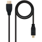 Câble Micro HDMI v1.4 Mâle vers HDMI v1.4 Mâle Nanocable 1.80m - Haut Débit - Couleur Noir