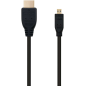 Câble Micro HDMI v1.4 Mâle vers HDMI v1.4 Mâle Nanocable 1.80m - Haut Débit - Couleur Noir