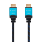 Câble Nanocable HDMI v2.0 Mâle vers HDMI v2.0 Mâle 0.50m - 4K@60Hz 18Gbps - Haut Débit - Revêtement Nylon Tressé - Couleur Noir/