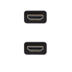 Câble Nanocable HDMI v2.0 Mâle vers HDMI v2.0 Mâle 0.50m - 4K@60Hz 18Gbps - Haut Débit - Revêtement Nylon Tressé - Couleur Noir/