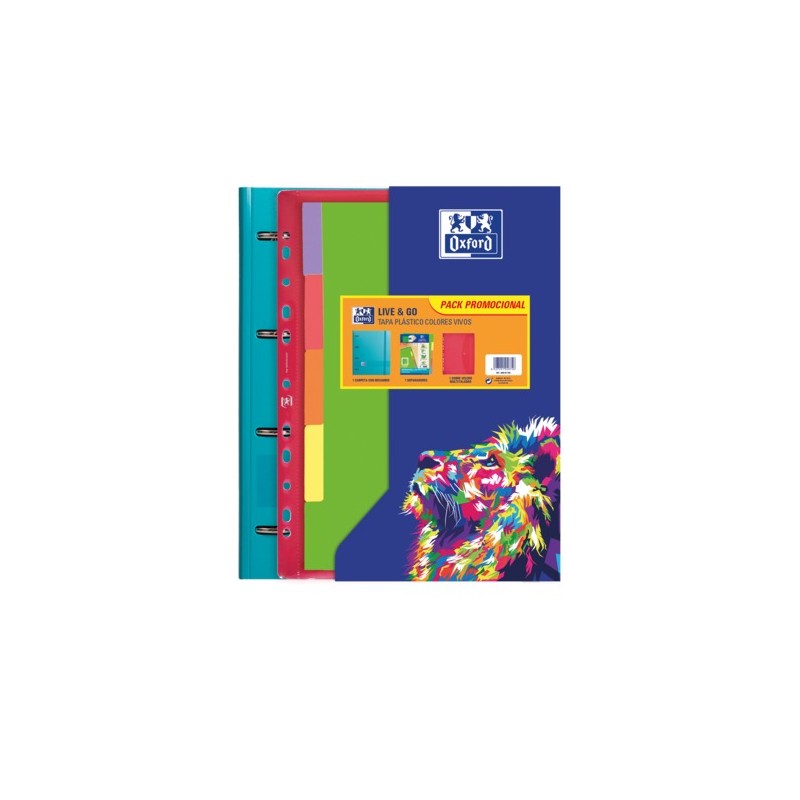 LOT de 10 Oxford Europeanbinder Oxfl&G A4+Pp Sb+Sep Viv Sur – Classeur européen à anneaux – Format A4+ – Fabriqué en