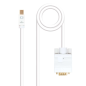 Nanocable Câble Convertisseur Mini DP Mâle vers VGA Mâle 2m - Couleur Blanche