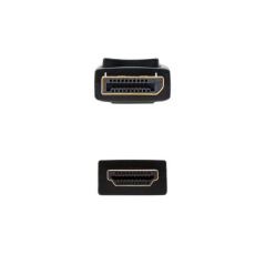 Câble Convertisseur Nanocable Displayport vers HDMI - DP/M - HDMI/M - 1 m - Couleur Noir