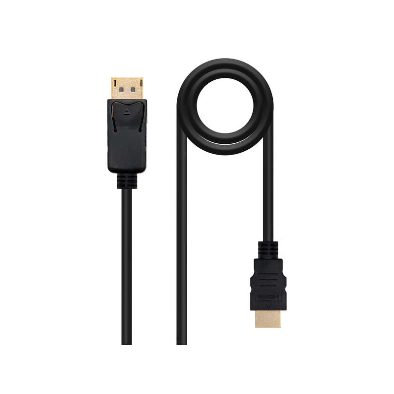 Câble convertisseur Nanocable DISPLAYPORT vers HDMI - DP/M - HDMI/M - 1,5 m - Couleur noire