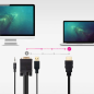 Câble convertisseur Nanocable HDMI vers VGA+Jack3.5+USB-A 1,8 m - Couleur noire