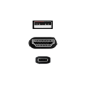 Câble convertisseur Nanocable HDMI Mâle vers USB-C Mâle - Longueur 1,8 m - Couleur Noir