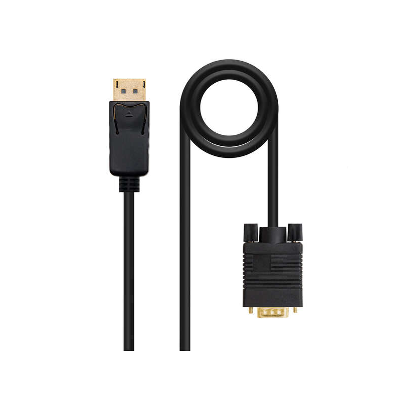 Câble Convertisseur Nanocable DisplayPort vers VGA - DP/M - VGA/M - 1 m - Couleur Noir