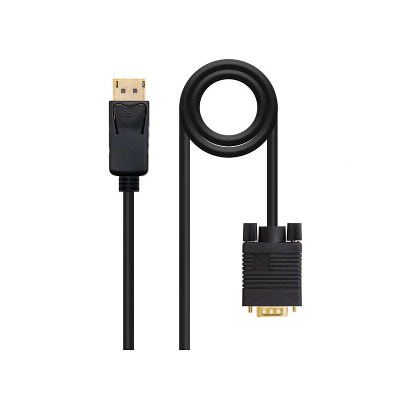 Câble convertisseur Nanocable DisplayPort mâle vers VGA mâle 2m - Couleur noire