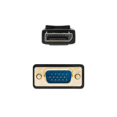 Câble convertisseur Nanocable DisplayPort mâle vers VGA mâle 2m - Couleur noire