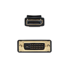 Câble Convertisseur Nanocable Displayport/MA Dvi/M - 1.0m - Couleur Noir