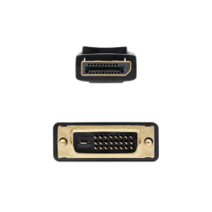 Câble convertisseur Nanocable DisplayPort mâle vers DVI mâle 2m - Couleur noire