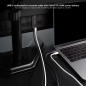 Câble adaptateur Nanocable USB-C vers DisplayPort 1.4 - Longueur : 1,8 m - Résolution : 8K - Boîtier en aluminium - Alimentation