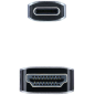 Câble Convertisseur USB-C Mâle vers HDMI Mâle 1.80m - Couleur Noir/Argent