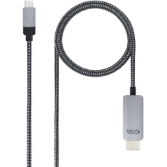 Câble Convertisseur USB-C Mâle vers HDMI Mâle 3m - Couleur Noir/Argent