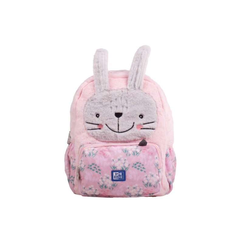 Oxford Kids Sac à dos enfant 8,5 L Peluche douce au toucher - Design Bunbun Rabbit - Idéal pour les petits enfants - Spacieux