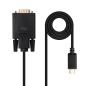 Câble convertisseur Nanocable USB-C vers VGA - USB-C/M-HDB15/M - 1,8 m - Noir