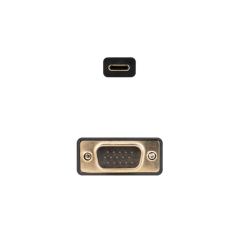 Câble convertisseur Nanocable USB-C vers VGA - USB-C/M-HDB15/M - 1,8 m - Noir