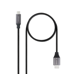 Câble adaptateur Nanocable USB-C vers HDMI - Longueur : 1,8 m - Résolution : 4K - Boîtier en aluminium - Dimensions : 195 x 230