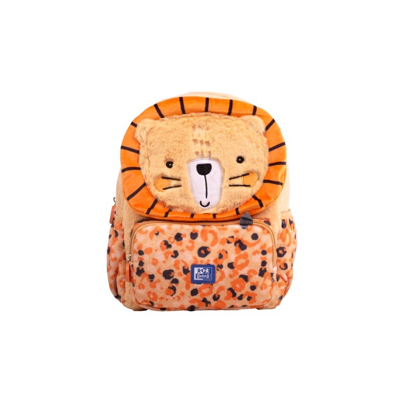 Oxford Kids Sac à dos enfant 8,5 L Peluche douce au toucher Assorti Leo Leon - Adorable design lion - Toucher doux et