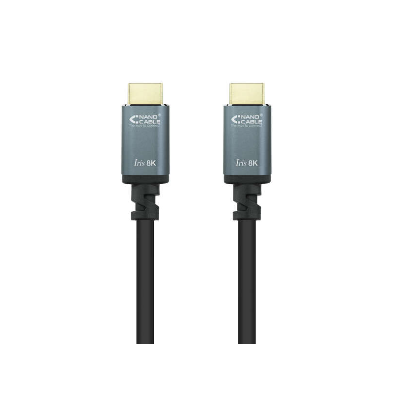 Câble Nanocable HDMI 2.1 Iris 8K A/MA/M 1.5m - Couleur Noir