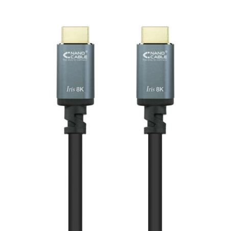 Câble Nanocable HDMI 2.1 IRIS 8K Mâle vers HDMI 2.1 IRIS 8K Mâle 3m - Couleur Noir