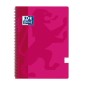 LOT de 5 Oxford School Classic Spiral Notebook Couverture en plastique Folio – Règle 3.5 avec marge – 80 feuilles – Couleur
