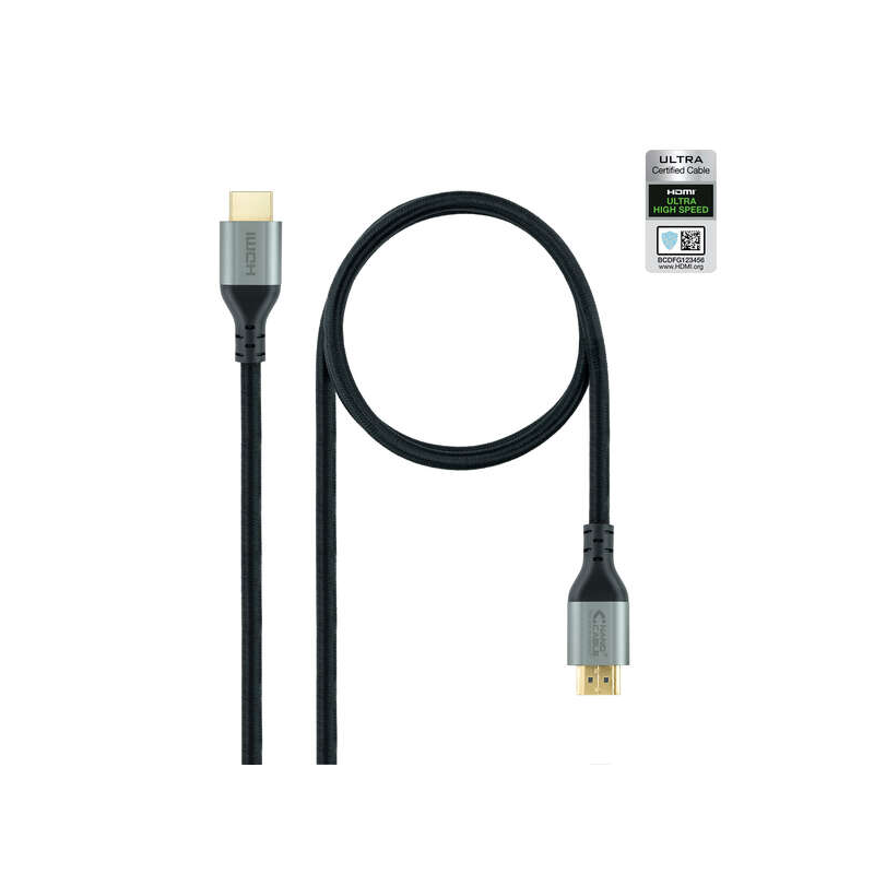 Nanocable Câble HDMI 2.1 Certifié Ultra HS MM 1m - Couleur Noir