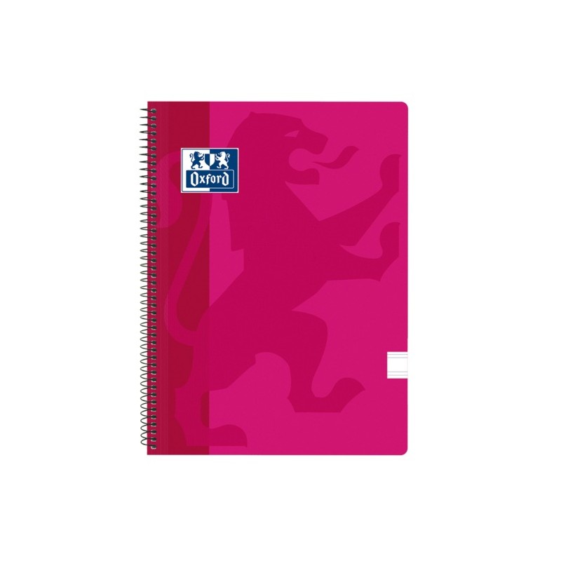 LOT de 5 Oxford School Classic Spiral Notebook Couverture en plastique Folio – Règle 2.5 avec marge – 80 feuilles – Couleur