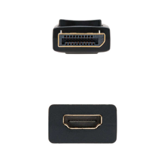 Convertisseur Nanocable DisplayPort vers HDMI - DP/M-HDMI A/F - 15 cm - Couleur Noir