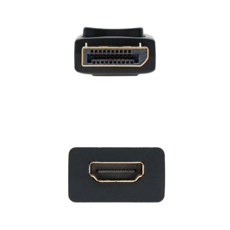 Convertisseur Nanocable DisplayPort vers HDMI - DP/M-HDMI A/F - 15 cm - Couleur Noir