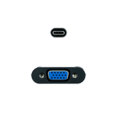 Convertisseur Nanocable USB-C vers VGA - Aluminium - 10cm - Couleur Gris