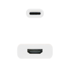 Nanocâble Convertisseur USB-C vers HDMI 4K - 15 CM - Couleur Blanche