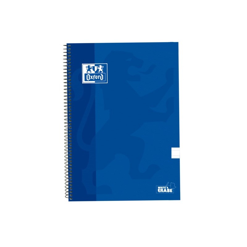 LOT de 5 Oxford School – carnet à spirale classique, couverture extra rigide, écriture et effacement, règle de 3,5 mm avec