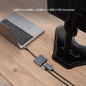 Convertisseur Nanocable USB-C vers HDMI, USB3.0 et USB-C PD - Couleur grise