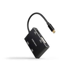 Convertisseur Nanocable USB-C/M vers HDMI/H + DVI/H + DP/H + VGA/H - 10cm - Couleur Noir