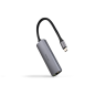 Adaptateur réseau Nanocable USB-C vers Gigabit Ethernet 10/100/1000 Mbps - USB-C 100 W - Aluminium - 18 cm - Gris