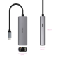 Adaptateur réseau Nanocable USB-C vers Gigabit Ethernet 10/100/1000 Mbps - USB-C 100 W - Aluminium - 18 cm - Gris