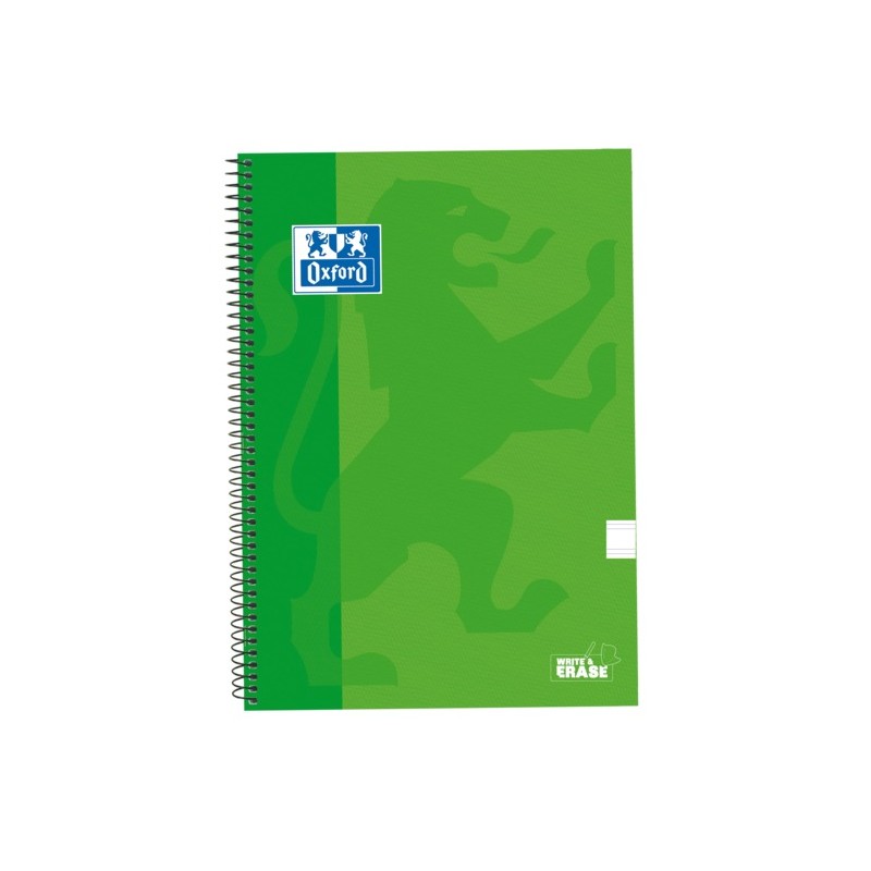 LOT de 5 Oxford School – carnet à spirale classique, couverture extra rigide, écriture et effacement, folio ligné 2,5 mm, 80