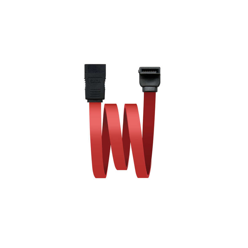 Nanocable Câble de Données SATA Coudé OEM 0.50m - Couleur Rouge